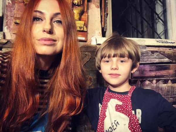 Ирина Забияка с сыном Матвеем